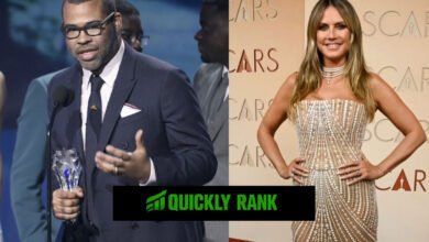 Jordan Peele and Heidi Klum