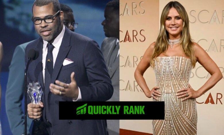 Jordan Peele and Heidi Klum