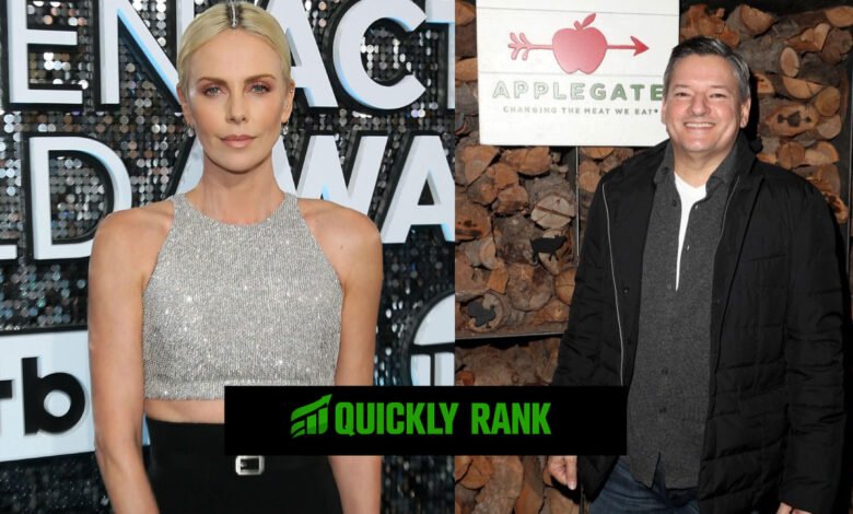 Charlize Theron and Ted Sarandos